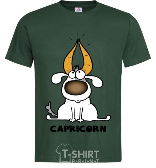 Men's T-Shirt Capricorn dog bottle-green фото