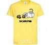 Kids T-shirt Scorpio dog cornsilk фото