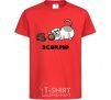 Kids T-shirt Scorpio dog red фото