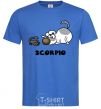 Men's T-Shirt Scorpio dog royal-blue фото