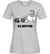 Женская футболка Скорпіон пес Серый фото