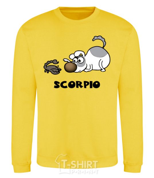 Sweatshirt Scorpio dog yellow фото