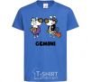 Kids T-shirt Gemini dog royal-blue фото