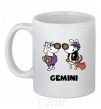 Ceramic mug Gemini dog White фото