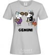 Women's T-shirt Gemini dog grey фото