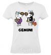 Women's T-shirt Gemini dog White фото