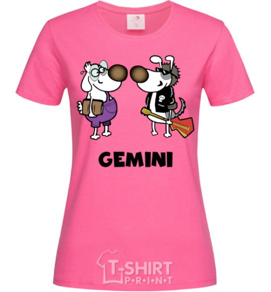 Women's T-shirt Gemini dog heliconia фото