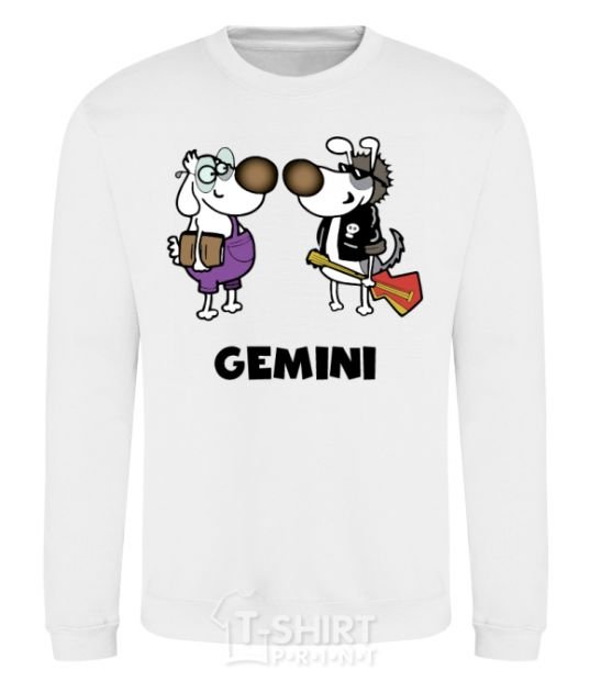 Sweatshirt Gemini dog White фото