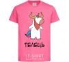 Kids T-shirt Taurus unicorn heliconia фото