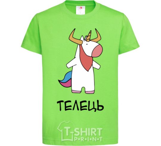 Kids T-shirt Taurus unicorn orchid-green фото