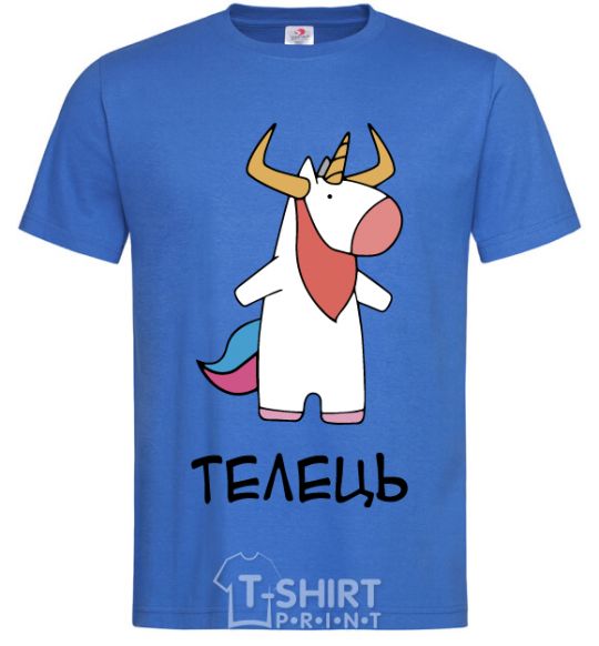 Men's T-Shirt Taurus unicorn royal-blue фото