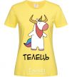 Women's T-shirt Taurus unicorn cornsilk фото