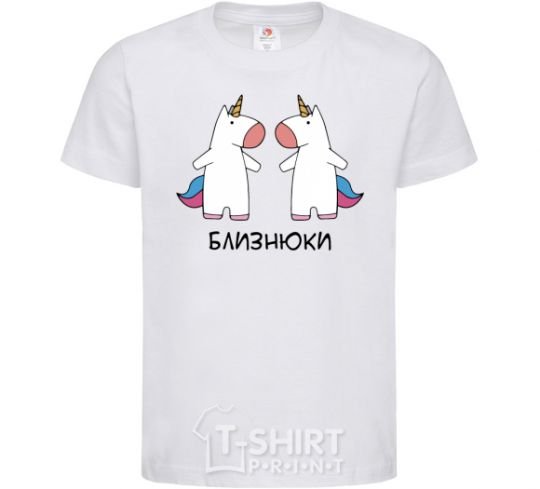 Kids T-shirt Gemini unicorn White фото