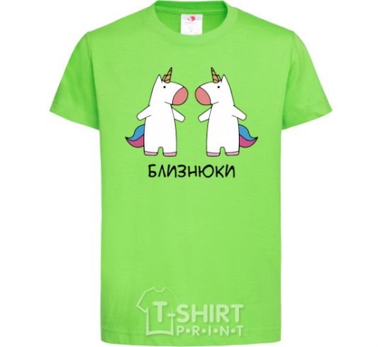 Kids T-shirt Gemini unicorn orchid-green фото