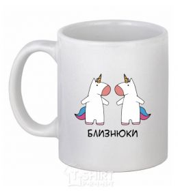 Ceramic mug Gemini girl White фото