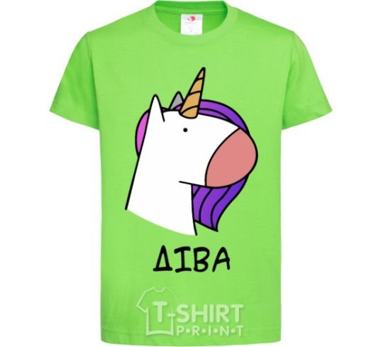 Kids T-shirt Virgin unicorn orchid-green фото