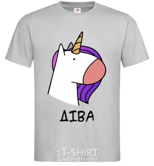 Men's T-Shirt Virgin unicorn grey фото