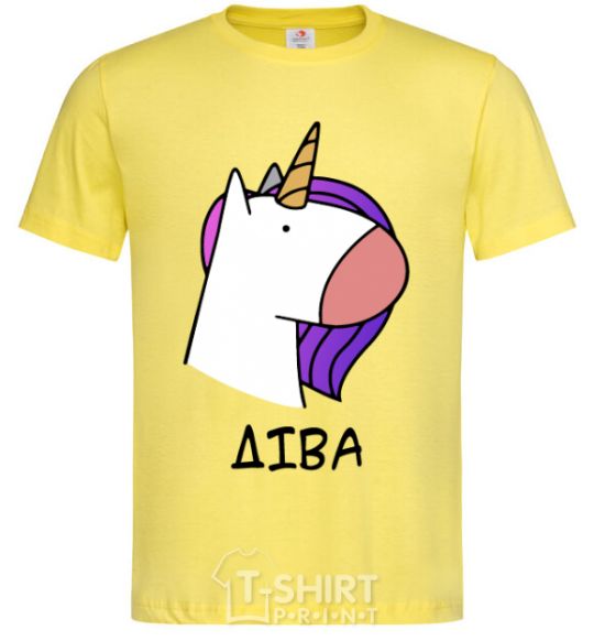 Men's T-Shirt Virgin unicorn cornsilk фото