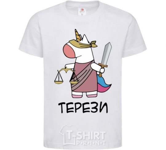 Детская футболка Терези єдиноріг Белый фото