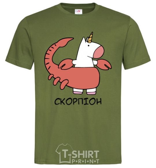 Men's T-Shirt Scorpio unicorn millennial-khaki фото