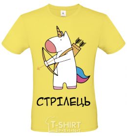 Men's T-Shirt Sagittarius unicorn cornsilk фото