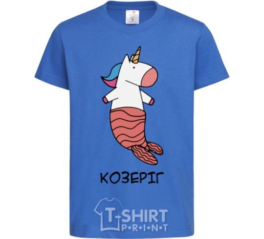 Kids T-shirt Capricorn unicorn royal-blue фото