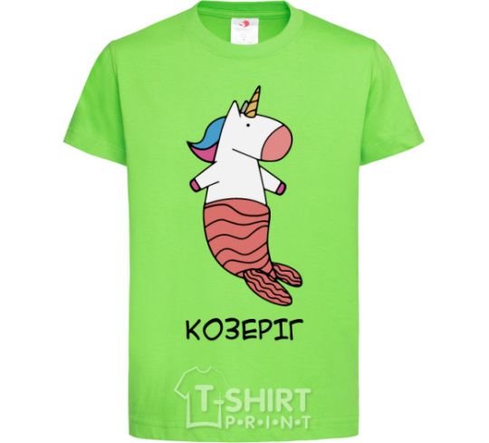 Kids T-shirt Capricorn unicorn orchid-green фото