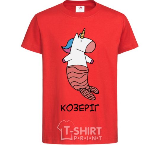 Kids T-shirt Capricorn unicorn red фото