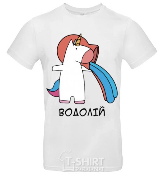 Men's T-Shirt Aquarius unicorn White фото