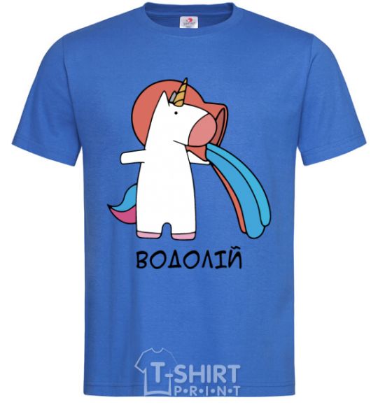 Men's T-Shirt Aquarius unicorn royal-blue фото