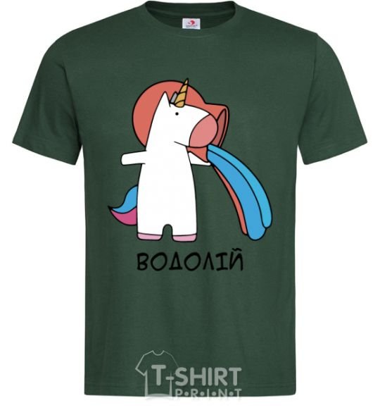 Men's T-Shirt Aquarius unicorn bottle-green фото