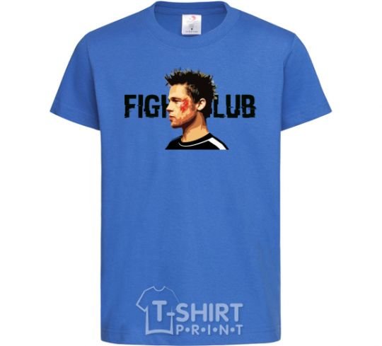 Детская футболка Fight club Brad Pitt Ярко-синий фото