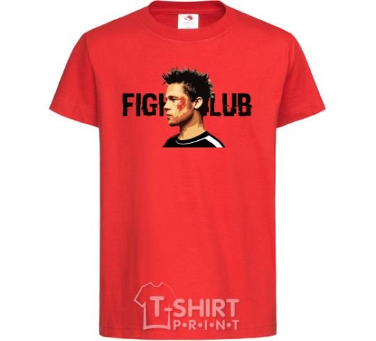 Детская футболка Fight club Brad Pitt Красный фото