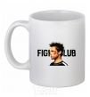 Ceramic mug Fight club Brad Pitt White фото