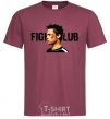 Мужская футболка Fight club Brad Pitt Бордовый фото
