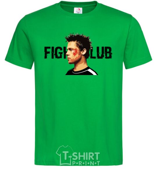 Мужская футболка Fight club Brad Pitt Зеленый фото