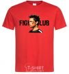 Мужская футболка Fight club Brad Pitt Красный фото