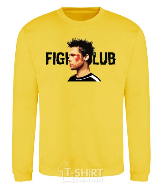 Sweatshirt Fight club Brad Pitt yellow фото