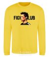 Sweatshirt Fight club Brad Pitt yellow фото