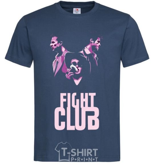 Men's T-Shirt Fight club pink navy-blue фото