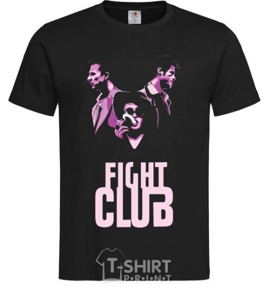 Мужская футболка Fight club pink Черный фото