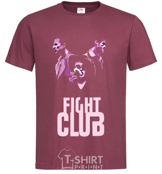 Men's T-Shirt Fight club pink burgundy фото