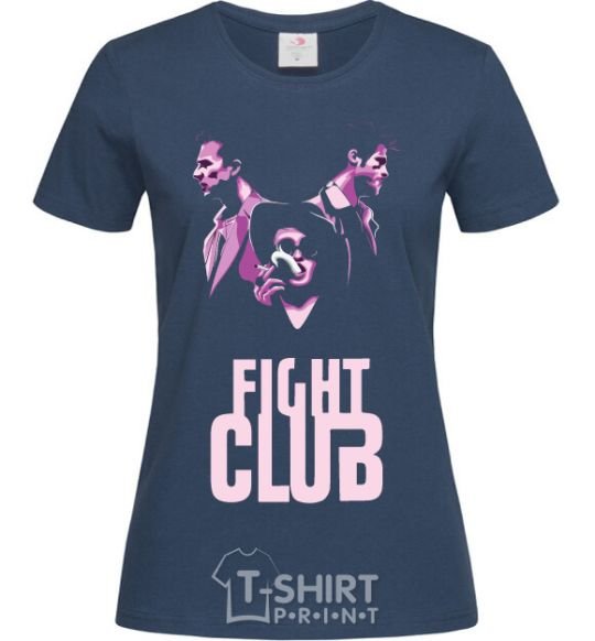Women's T-shirt Fight club pink navy-blue фото