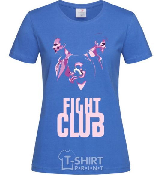 Women's T-shirt Fight club pink royal-blue фото