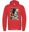 Men`s hoodie Fight club poster bright-red фото