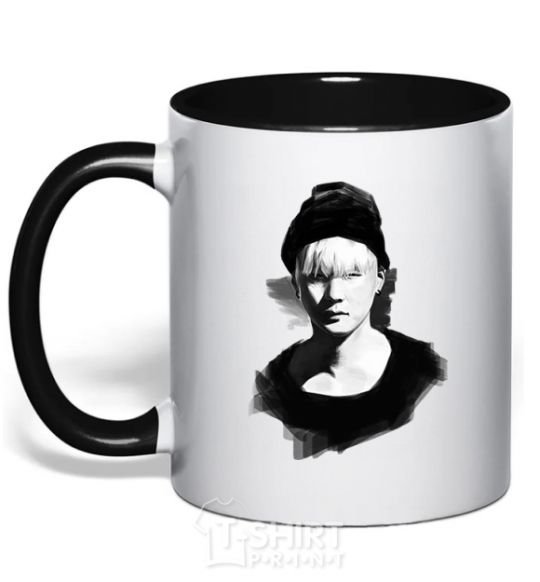 Mug with a colored handle Suga brush black фото