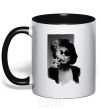 Mug with a colored handle Marla Singer black фото