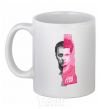 Ceramic mug Fight Club pink and gray White фото