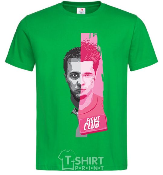 Men's T-Shirt Fight Club pink and gray kelly-green фото