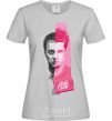 Women's T-shirt Fight Club pink and gray grey фото